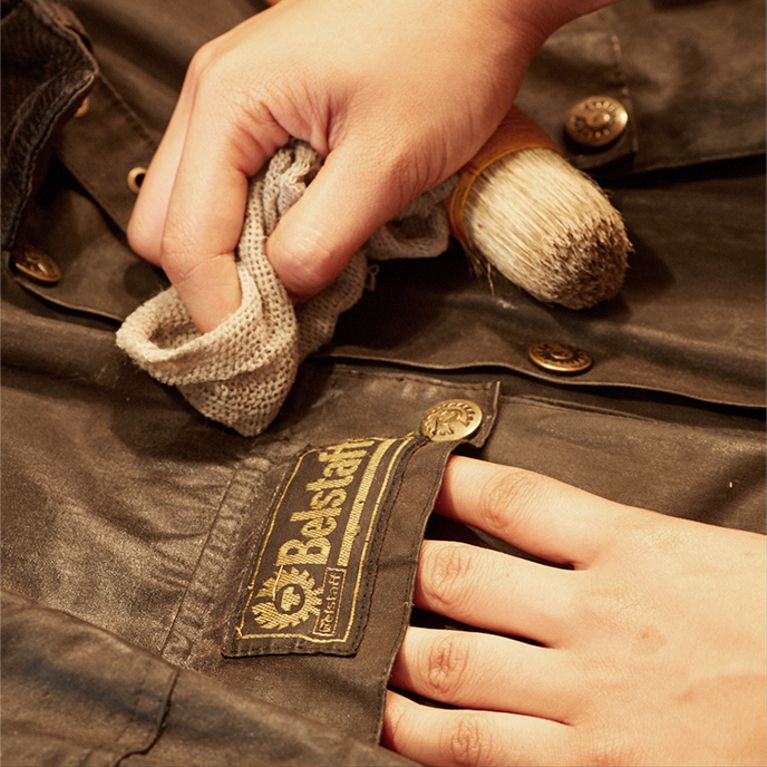 Cleaning leather Belstaff products