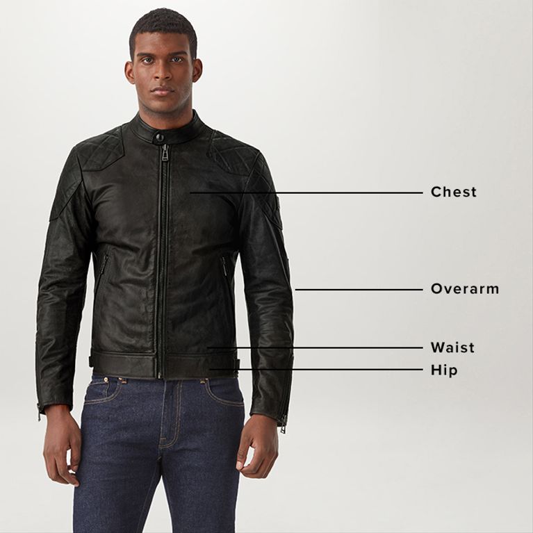 Measurement locations for outerwear