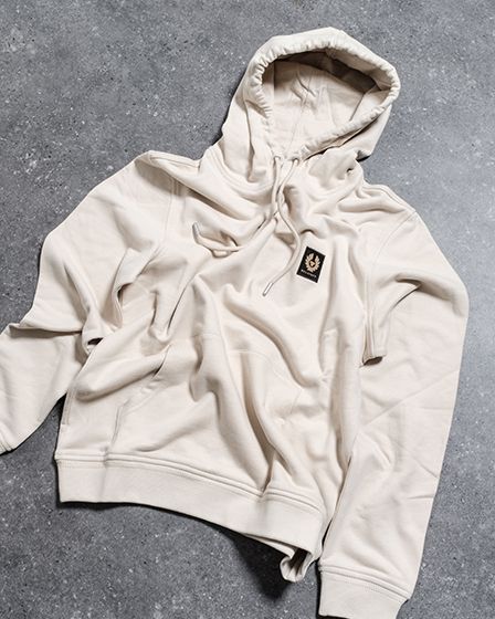 BELSTAFF HOODIE IN SHELL.