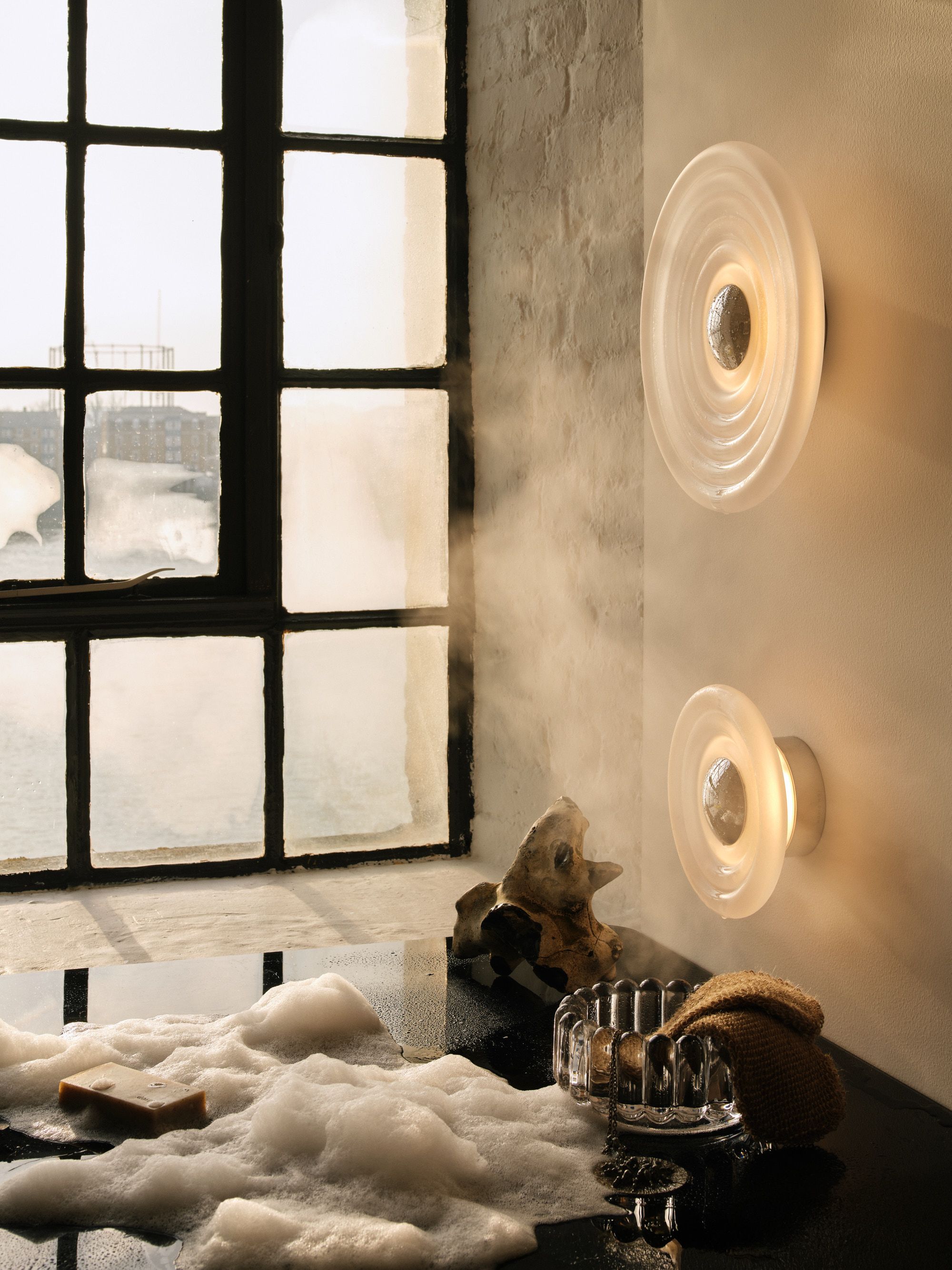 Press Mini Surface Light | White Frosted Glass | Tom Dixon